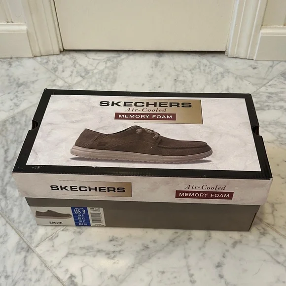 Skechers Brown Loafers with Air-Cooled Memory Foam. New with Tags. - Picture 3 of 9